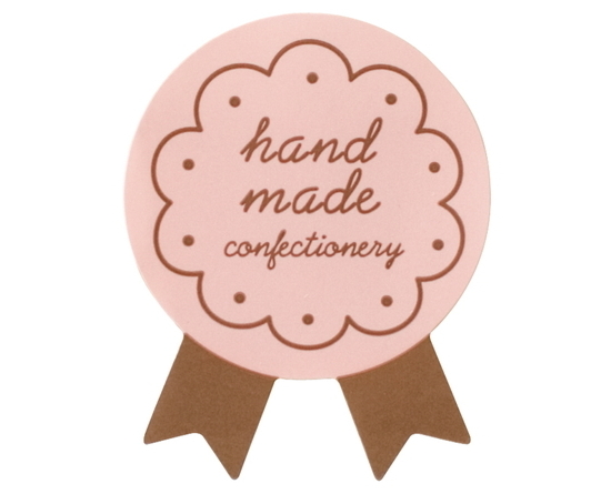 プレーンハンドメイドシール ピンク 30枚 ラッピング シール マスキングテープ ワンポイントシール 通販 Tomiz 富澤商店