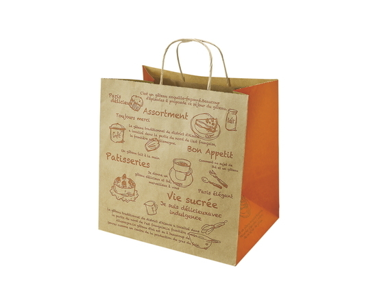 オレンジペコ手提げ袋 L 3枚 ラッピング 手提げ袋 紙製袋 通販 Tomiz 富澤商店