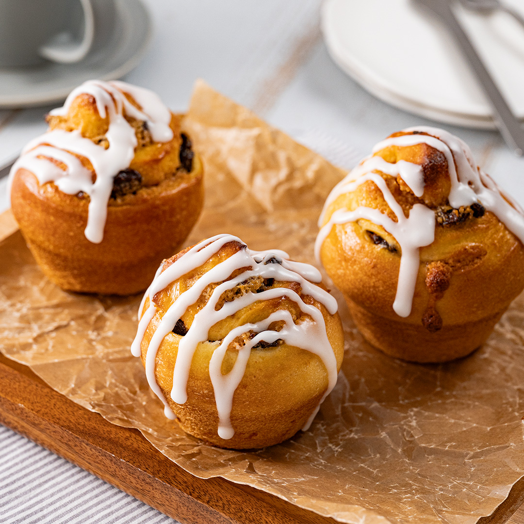 マフィン型で作るシナモンロール