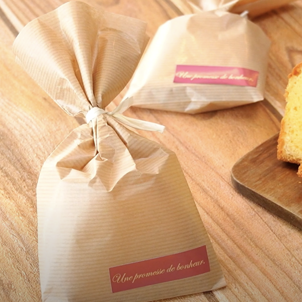 パウンドケーキのラッピング(中級編)