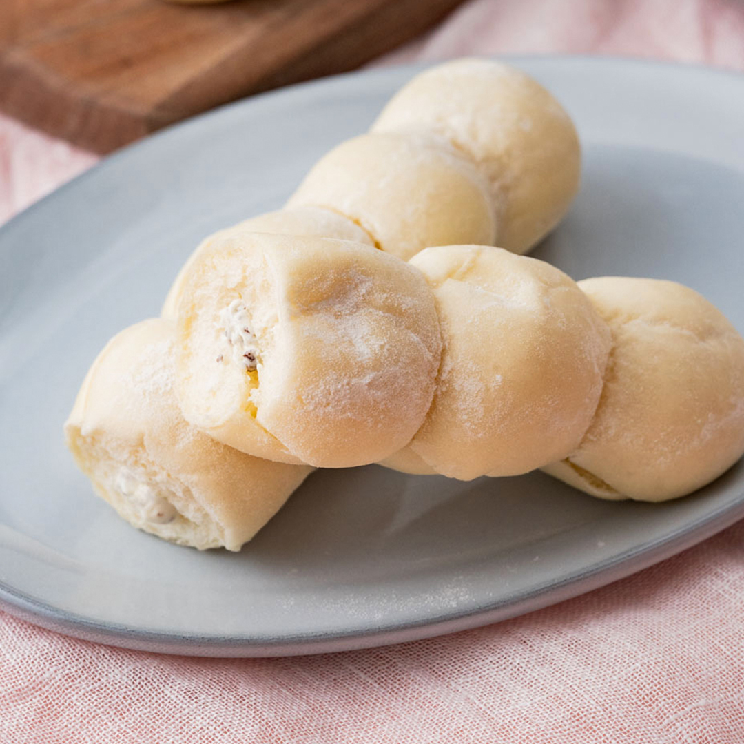 白パンで作る!黒豆きな粉クリームのちぎりパン