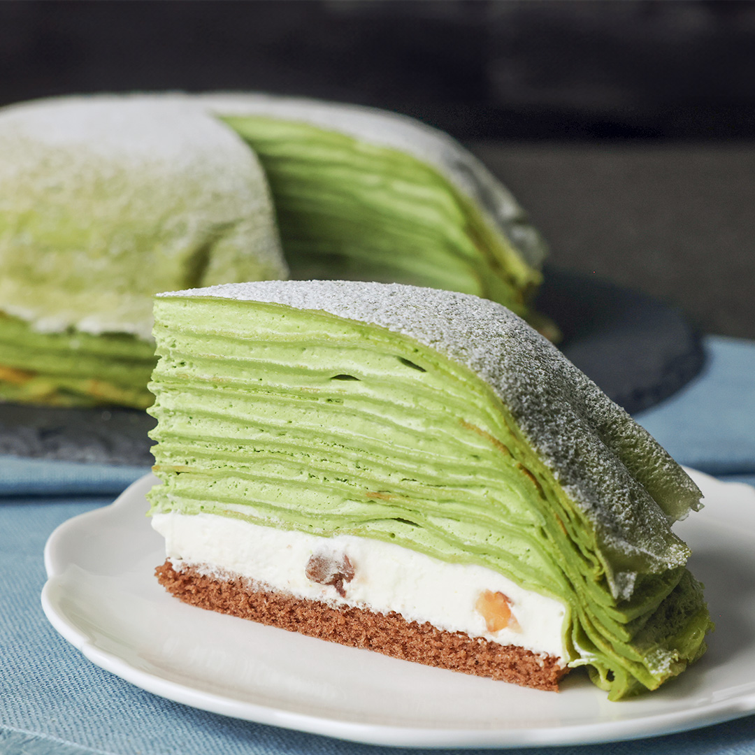 米粉の抹茶ミルクレープ