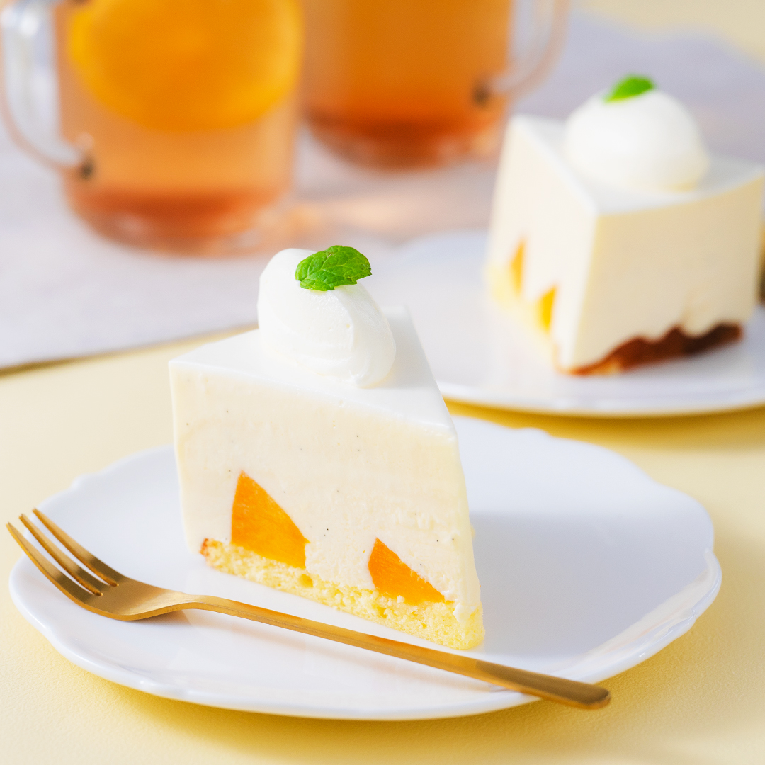 爽やかな味わい!黄桃のレアチーズケーキ
