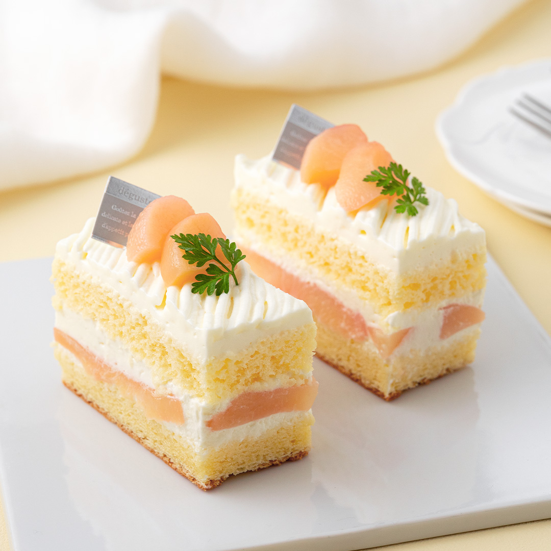桃のショートケーキ