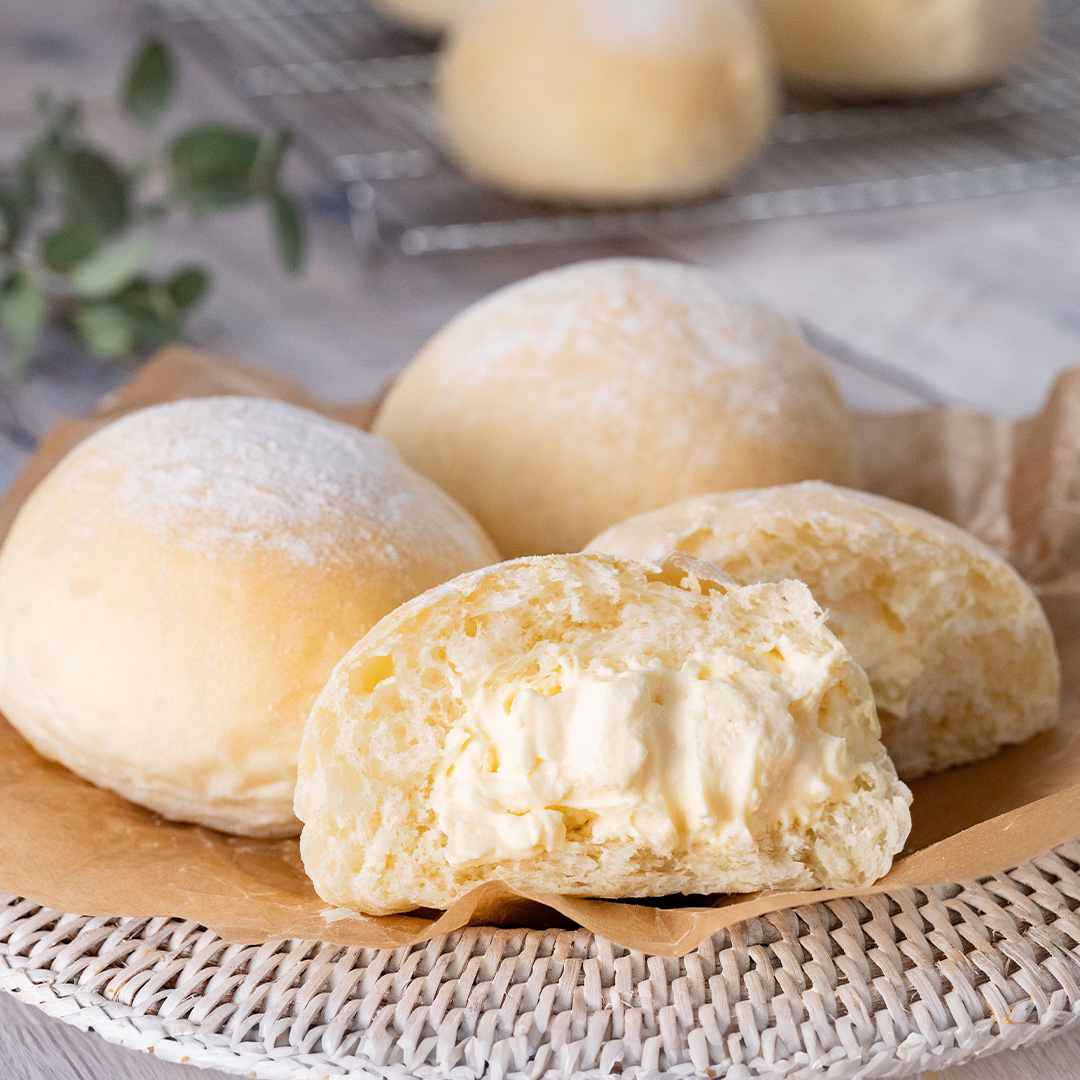 冷やして美味しい!基本の生クリームパン