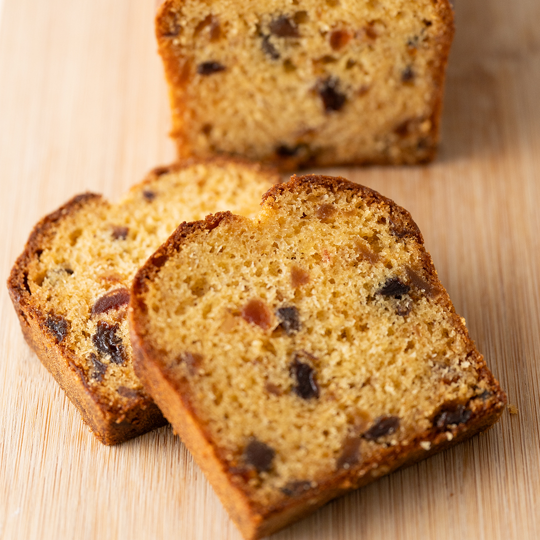 ホットケーキミックスで作るしっとり食感のパウンドケーキ~フルーツパウンド~