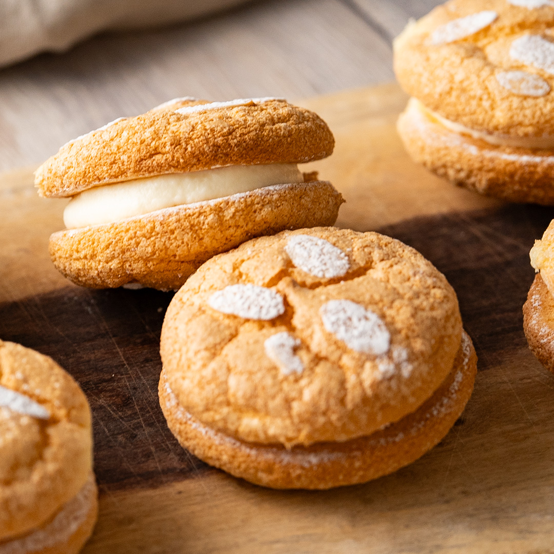 【グルテンフリー】チーズクリームのふんわり米粉ブッセ