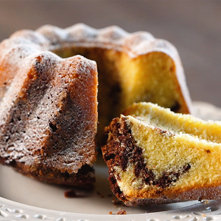 ビターなチョコマーブルクグロフ