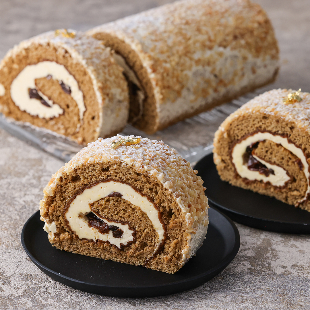 ラムレーズンとコーヒーのロールケーキ