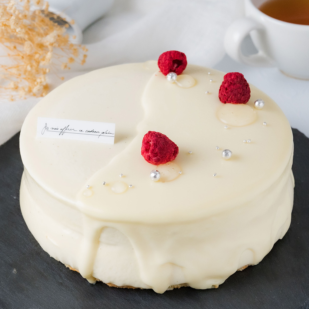 ホワイトチョコレートとフランボワーズのムース