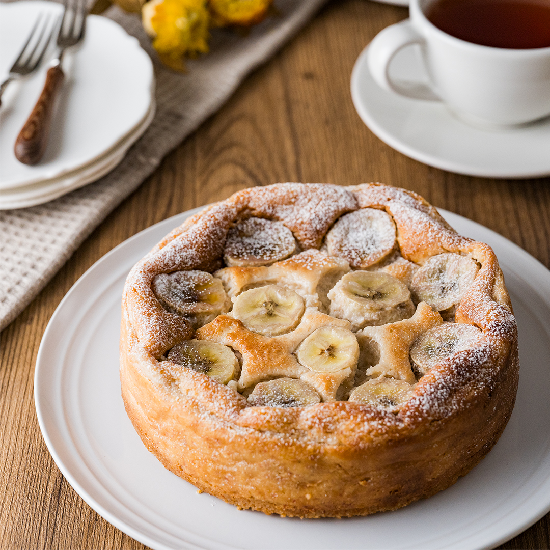 バナナのベイクドチーズケーキ