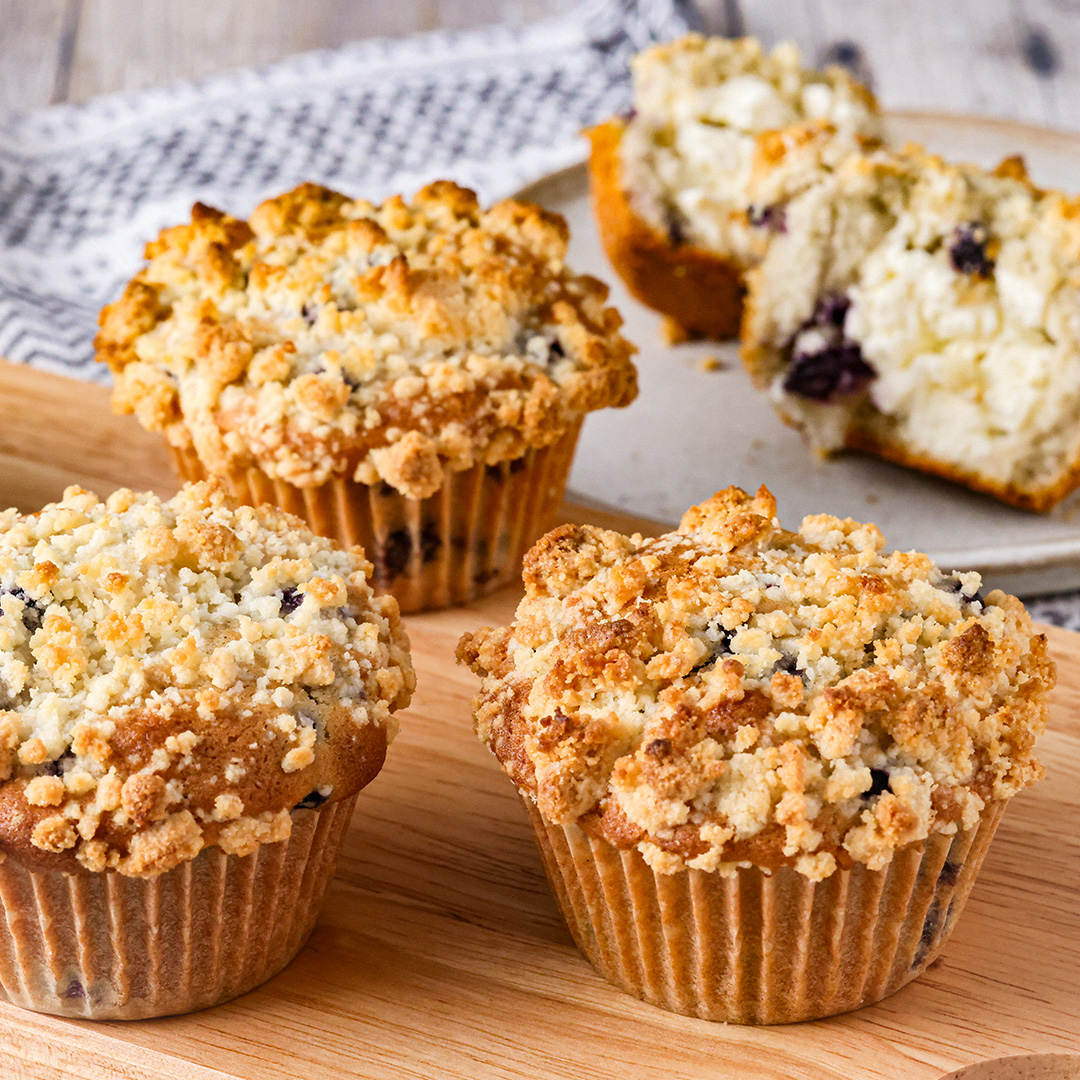 ブルーベリーとクリームチーズのクランブルマフィン