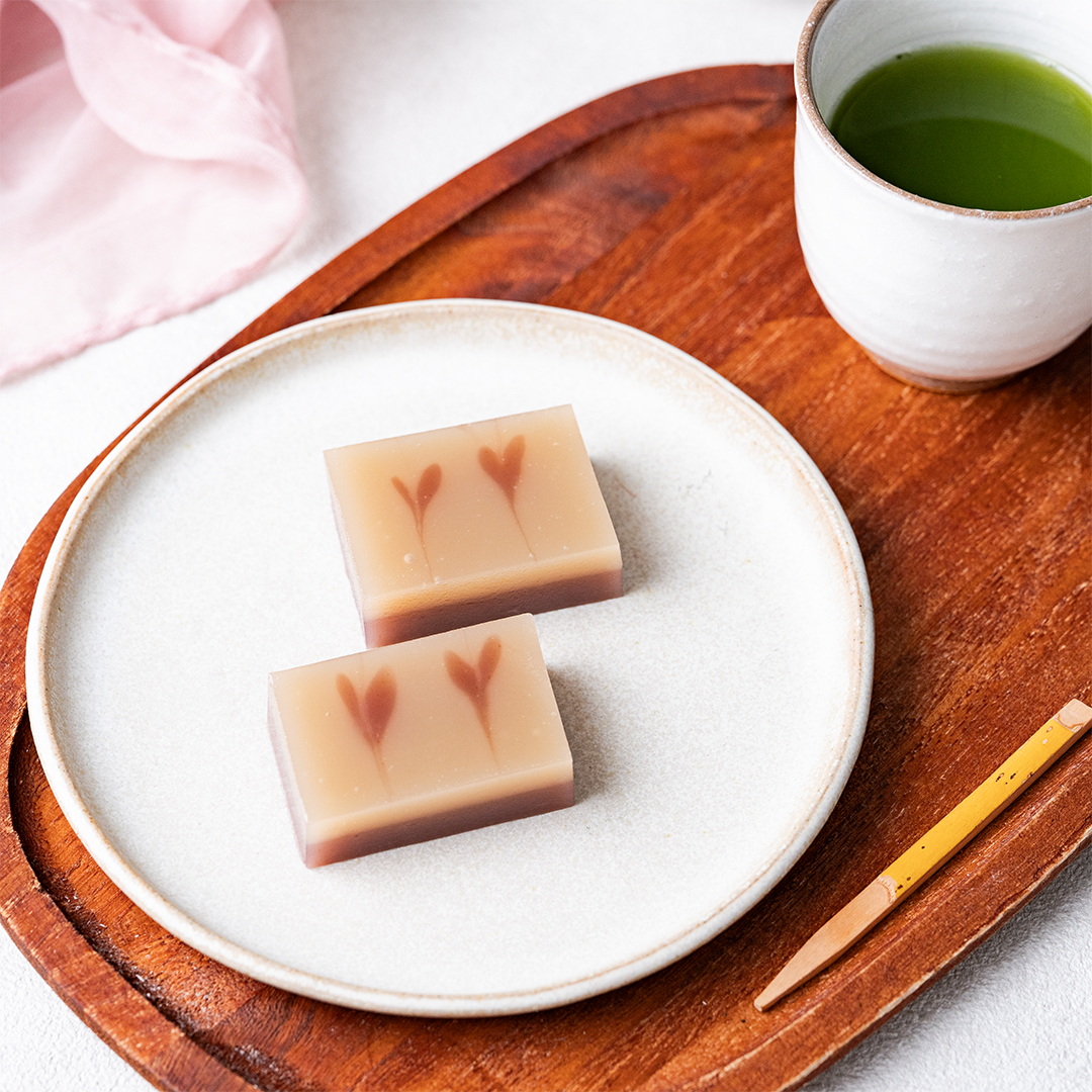 ハート模様のいちごようかん