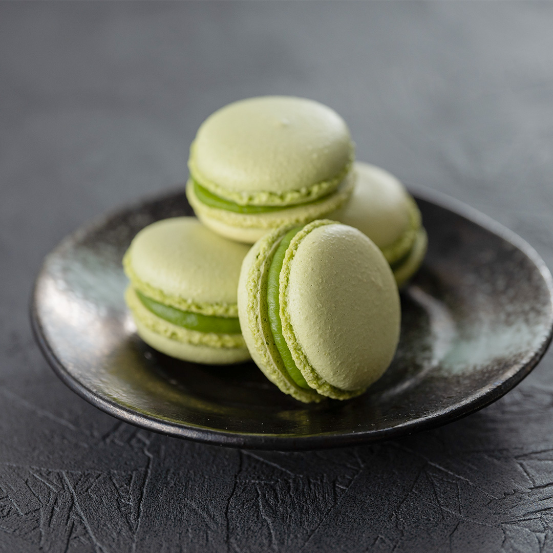 スイスメレンゲで作る抹茶のマカロン