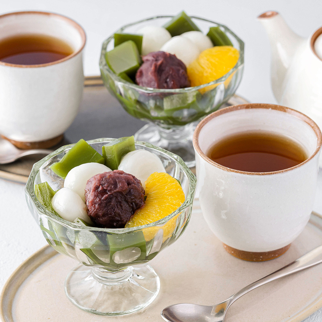 抹茶白玉あんみつ