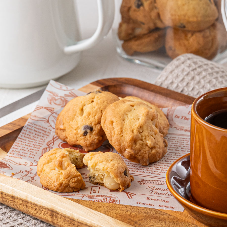 マカデミアナッツとチョコチップのドロップクッキー