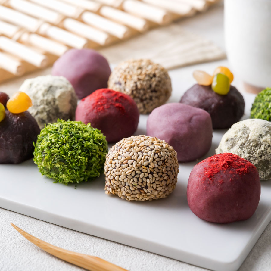 道明寺粉で作る、かわりおはぎ