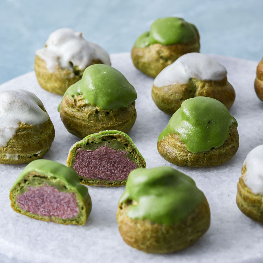 抹茶のひとくちシュークリーム