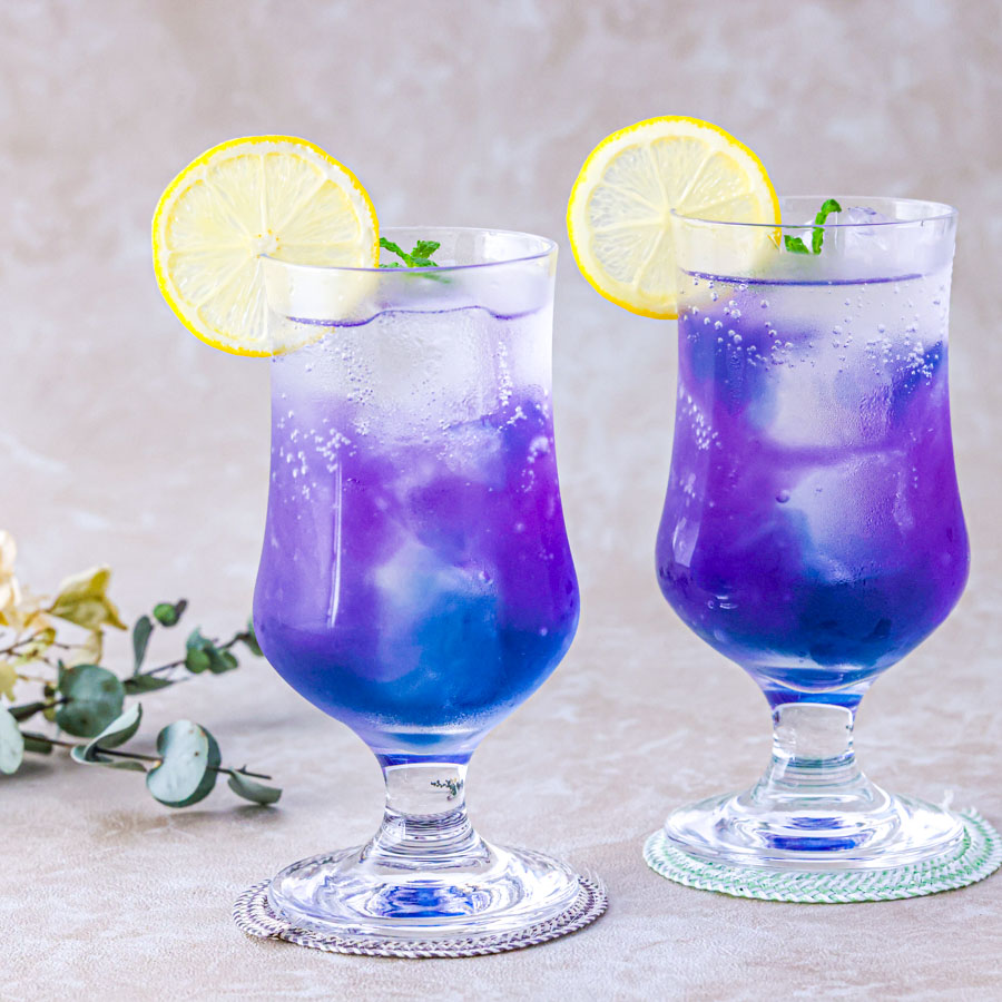 バタフライピーのクラッシュゼリーソーダ