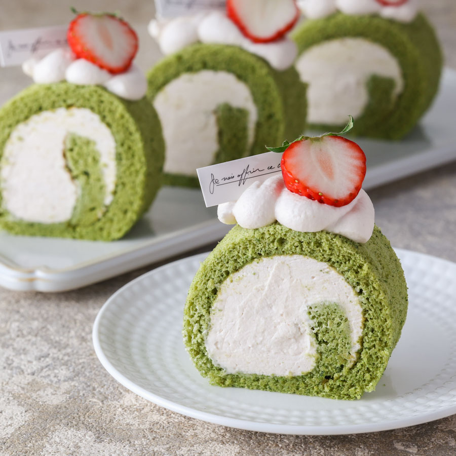 低糖質お菓子ミックスを使った抹茶ロール