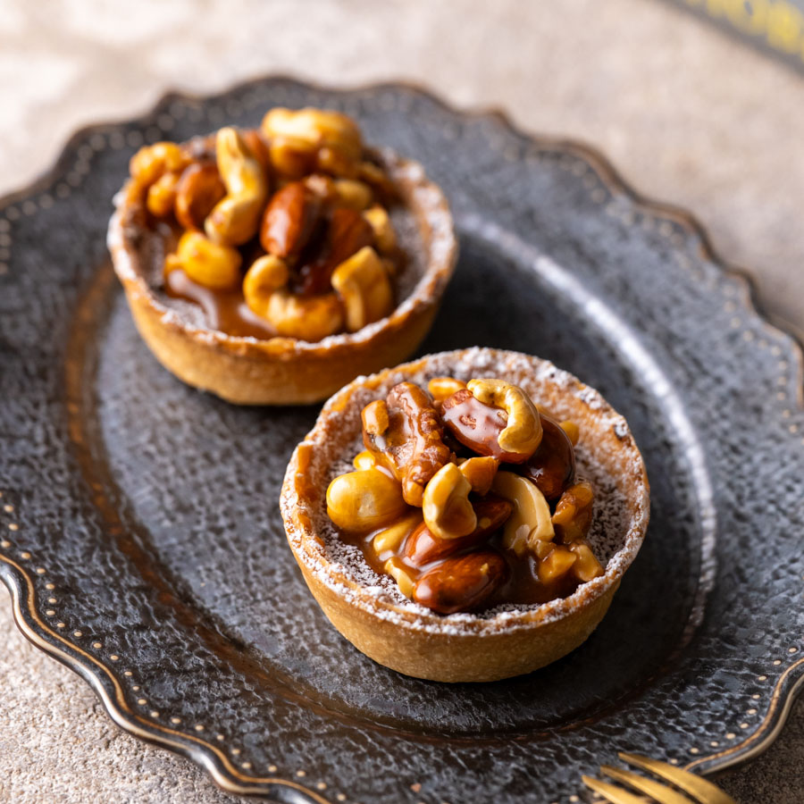 キャラメルナッツとフルーツのミニタルト