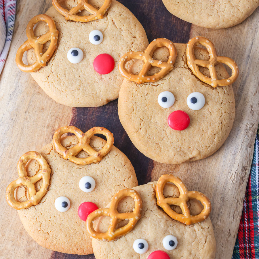 ピーナッツバターのトナカイクッキー