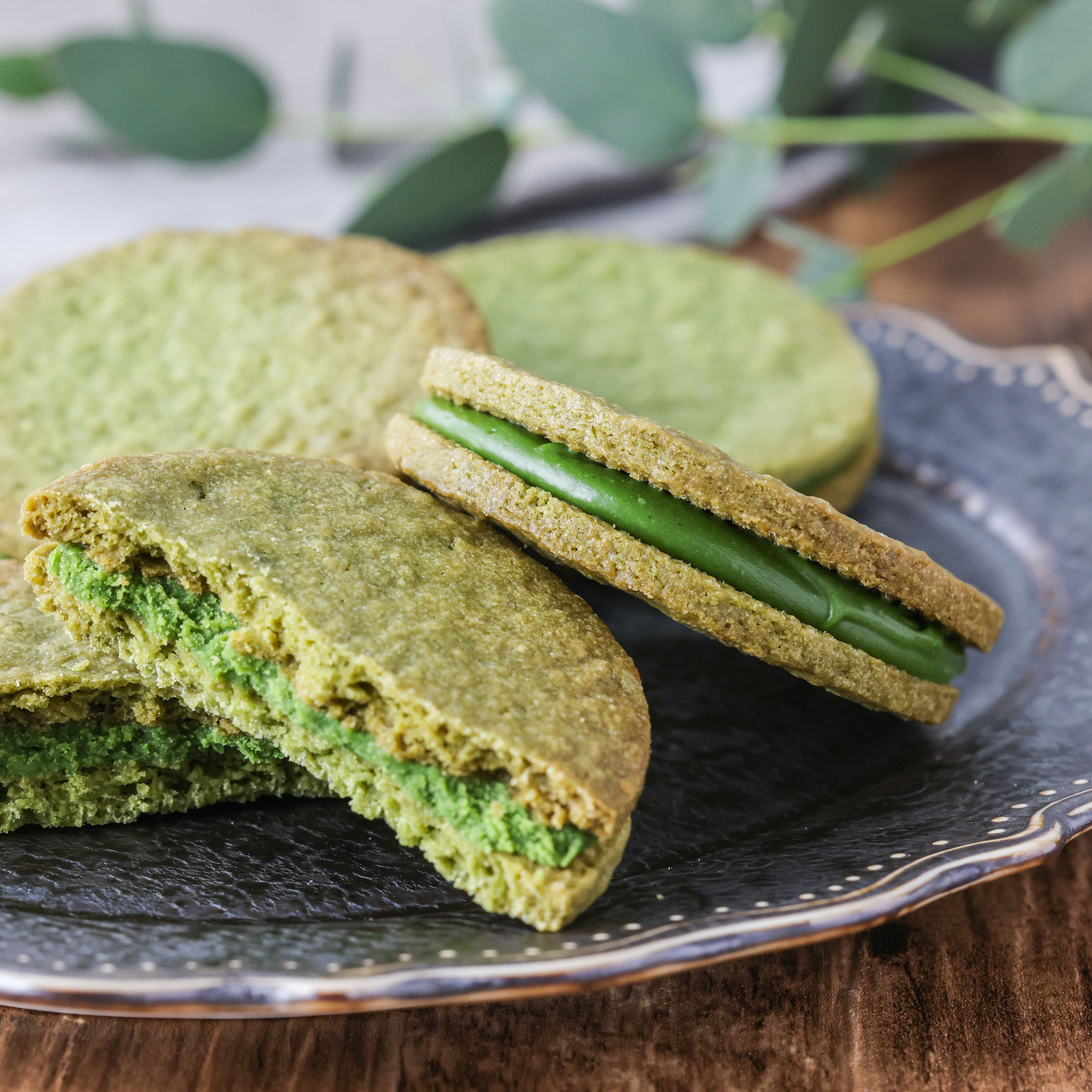 抹茶のザクザクガナッシュクッキー