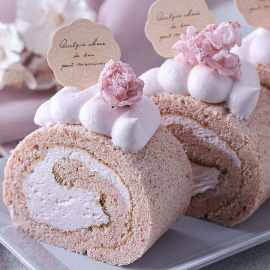 春色スイーツ!桜のロールケーキ