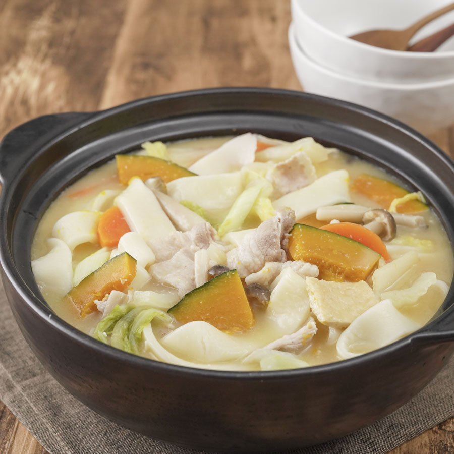 手打ち麺で作るほうとう