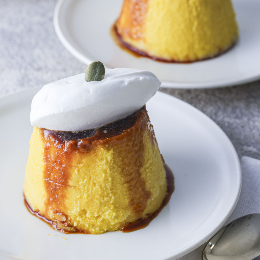かぼちゃフレークで作る　簡単かぼちゃプリン
