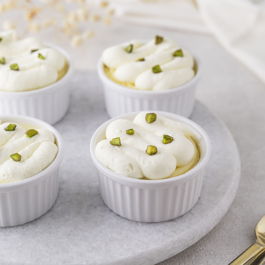 ココットで作る　とろける二層のチーズケーキ