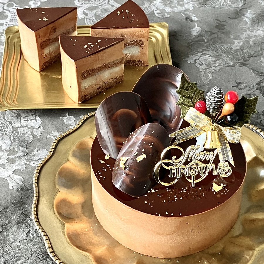 キャラメルショコラのクリスマスケーキ