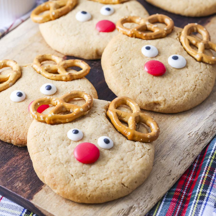 ピーナッツバターのトナカイクッキー