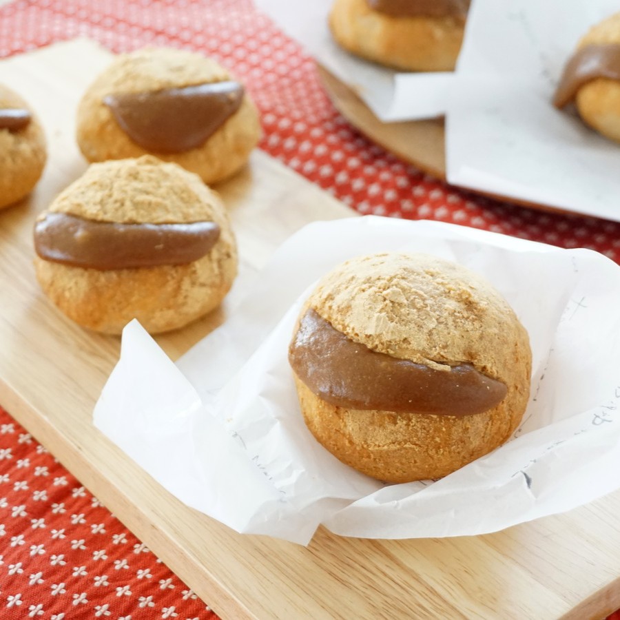 もち～っとのびる　黒糖きなこもちパン