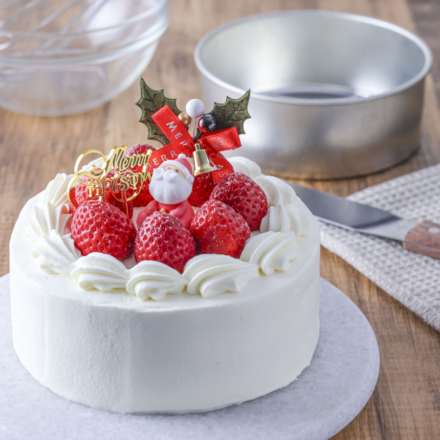 特宝笠で作るクリスマスショートケーキ