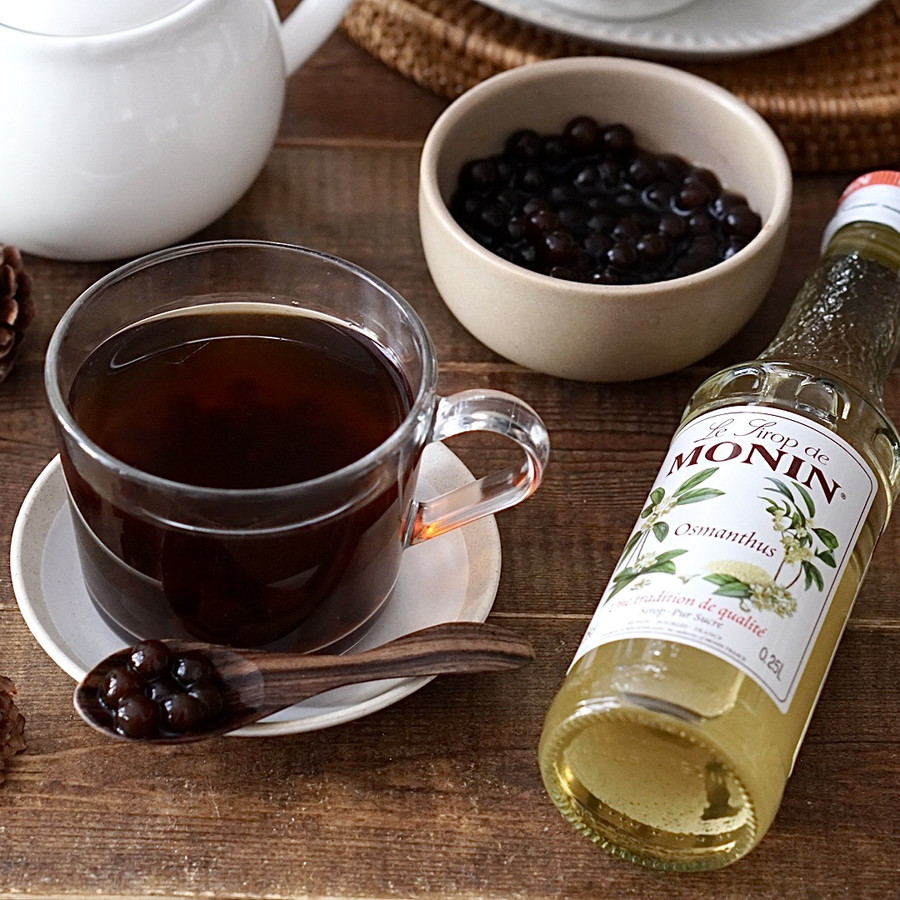 【MONIN】金木犀香るホットタピオカティー