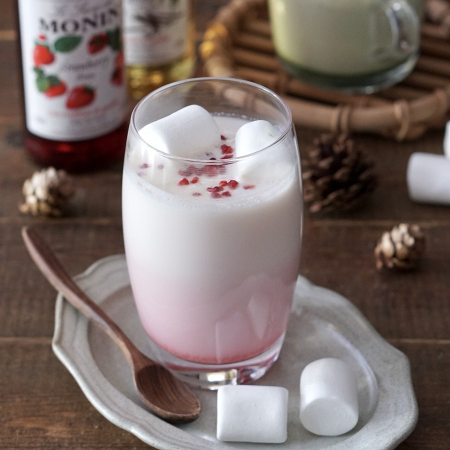 【MONIN】ホットイチゴミルク