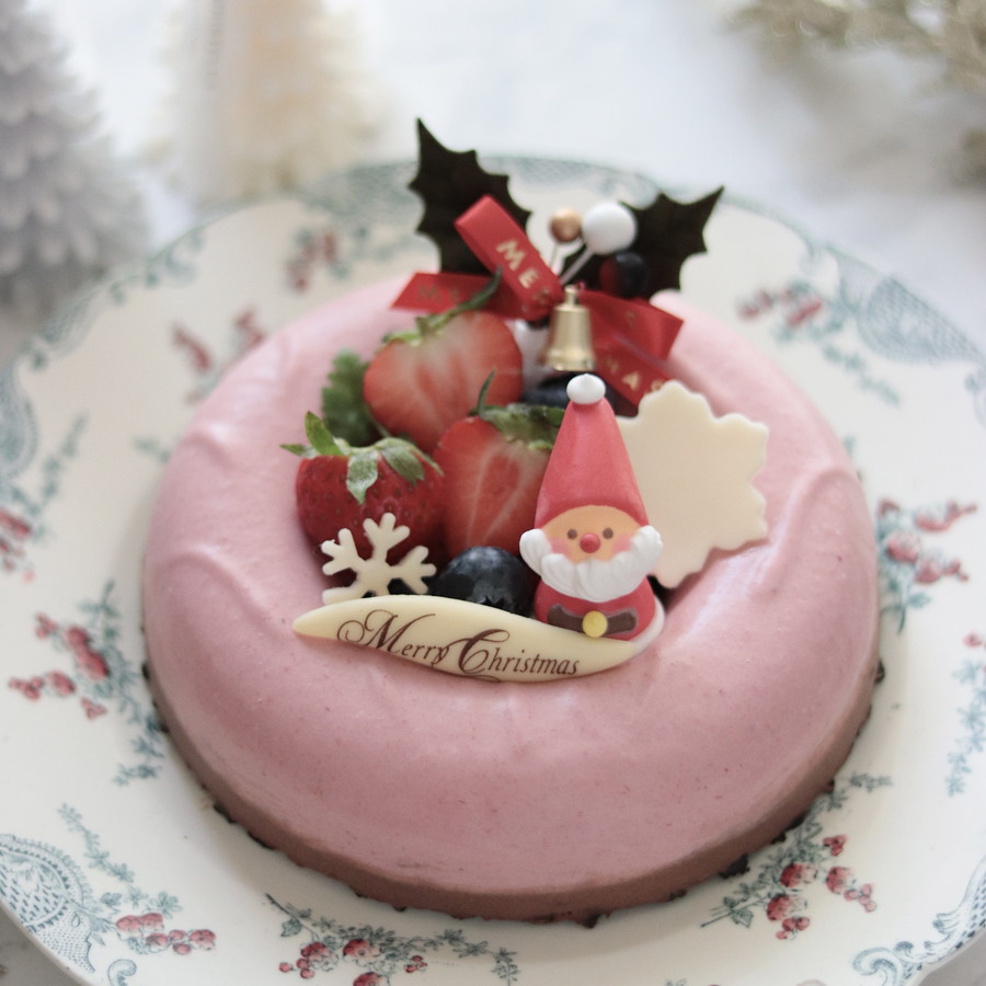 フランボワーズとチョコのリースムース