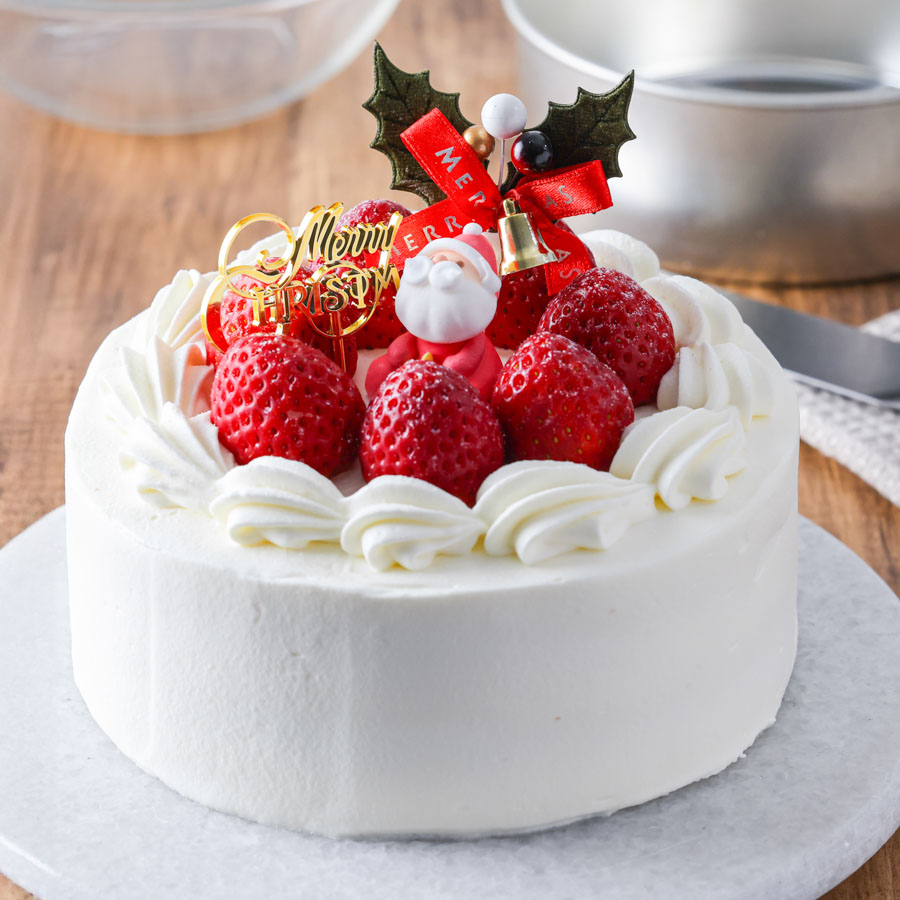 特宝笠で作るクリスマスショートケーキ