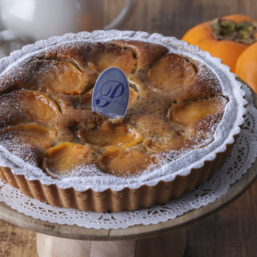 紅茶香る　柿たっぷりタルト