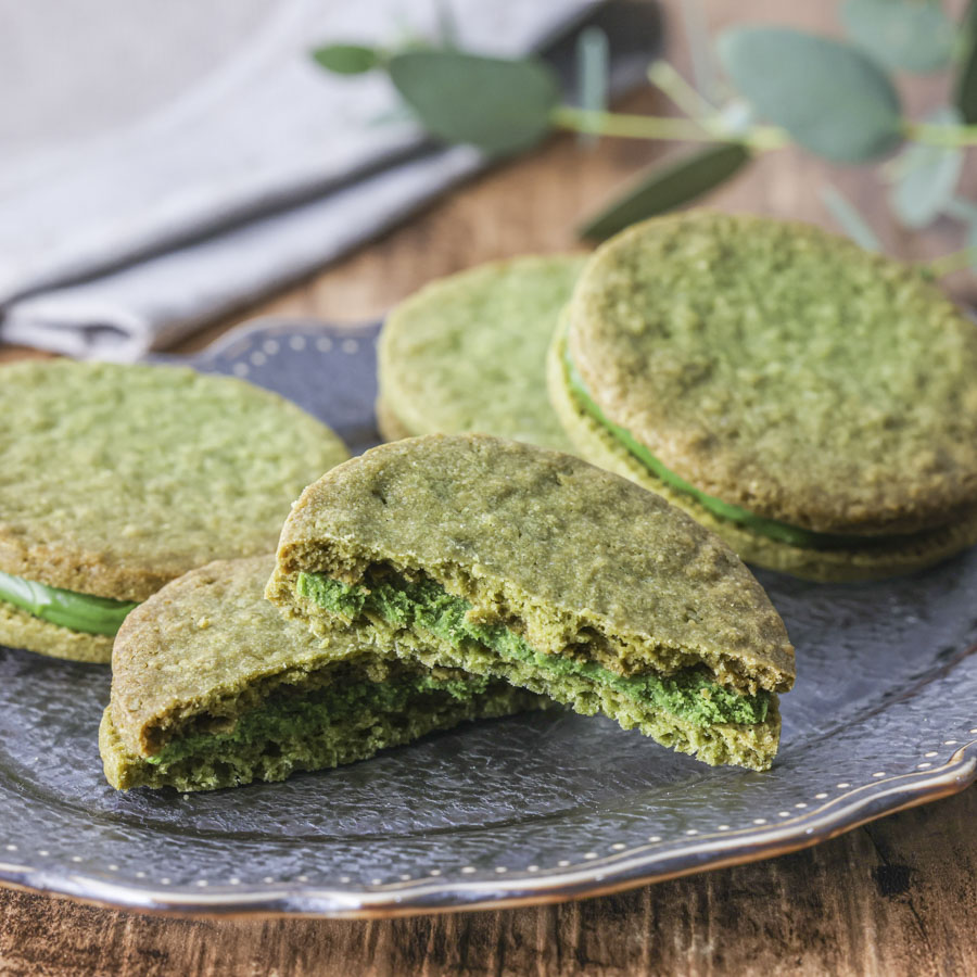 抹茶のザクザクガナッシュクッキー