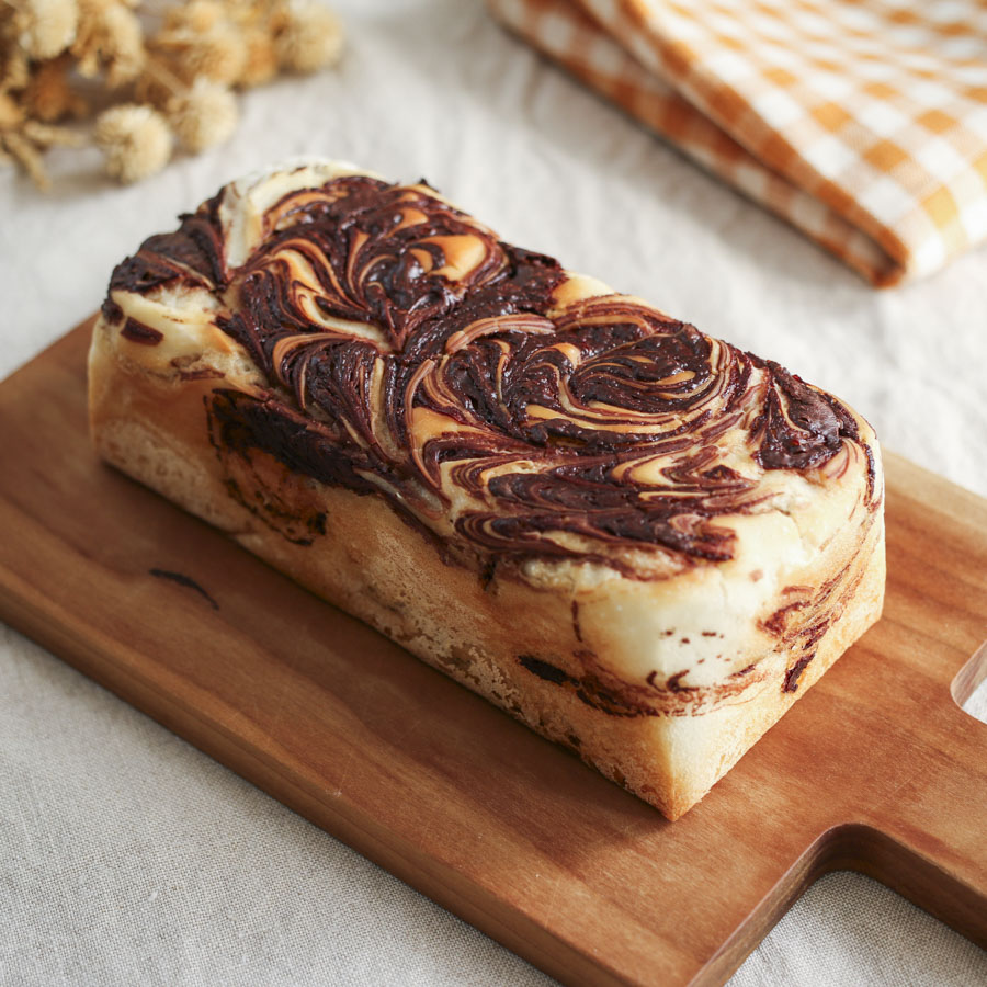 【グルテンフリー】サイリウム不使用!米粉のチョコマーブル食パン