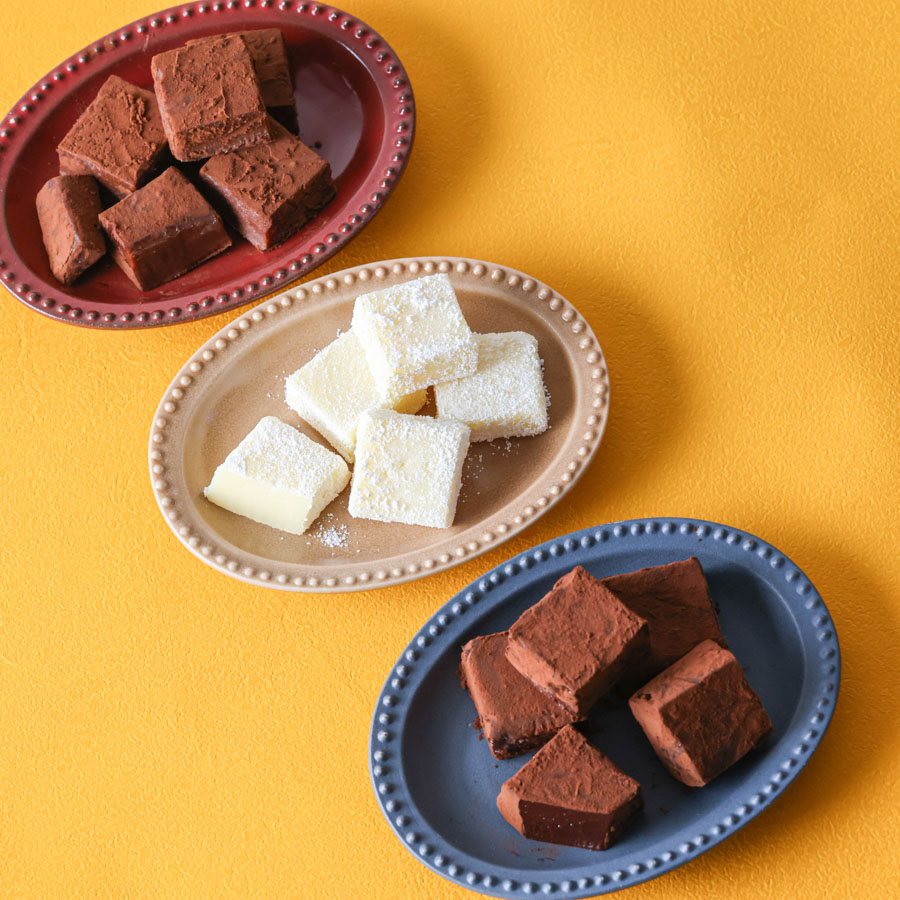 チョコ作り pr+ なめらか食感 3種の生チョコ | レシピ | 富澤商店