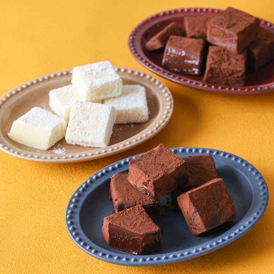 なめらか食感　3種の生チョコ