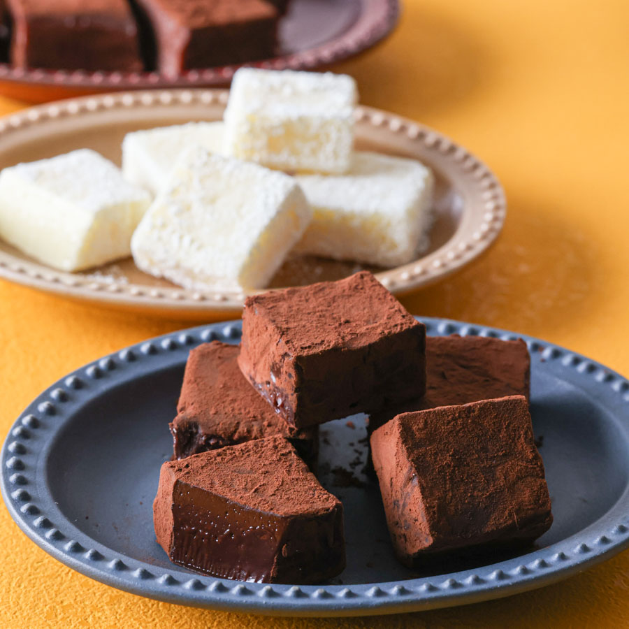 なめらか食感　3種の生チョコ