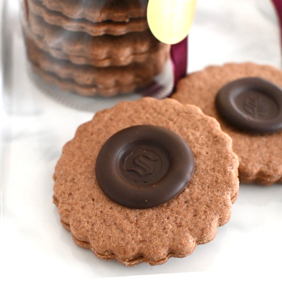 シーリングスタンプでおしゃれ!全粒粉のチョコレートサブレサンド