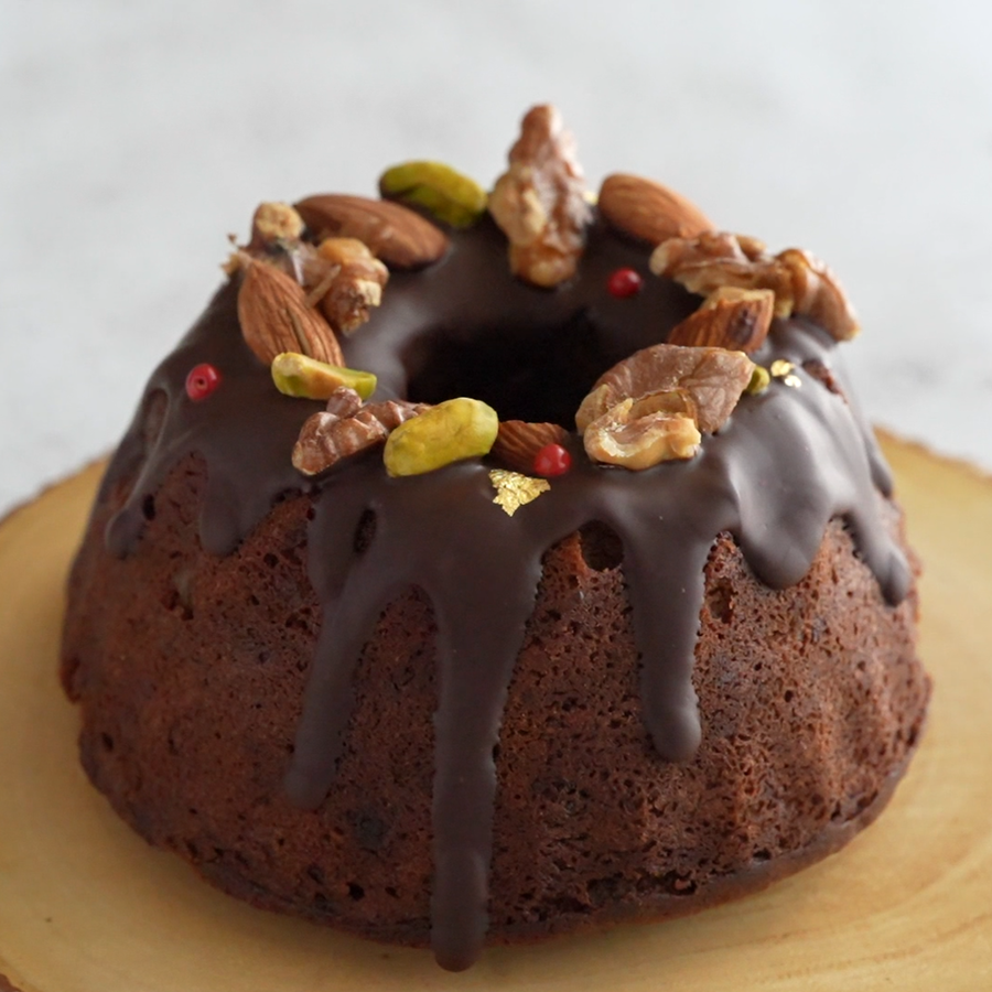 クグロフ型を使った　チョコレートパウンドケーキ