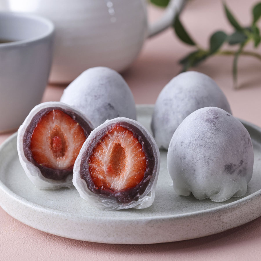 ぎゅうひクレープで簡単　いちご大福