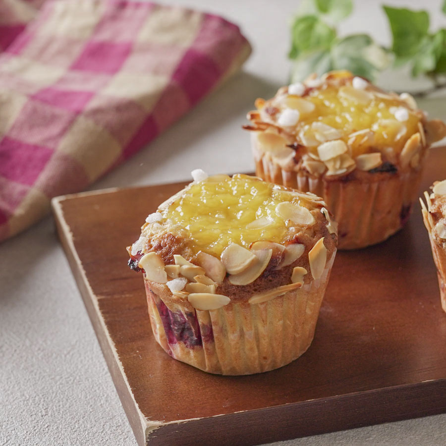 ラズベリーとカスタードのマフィン