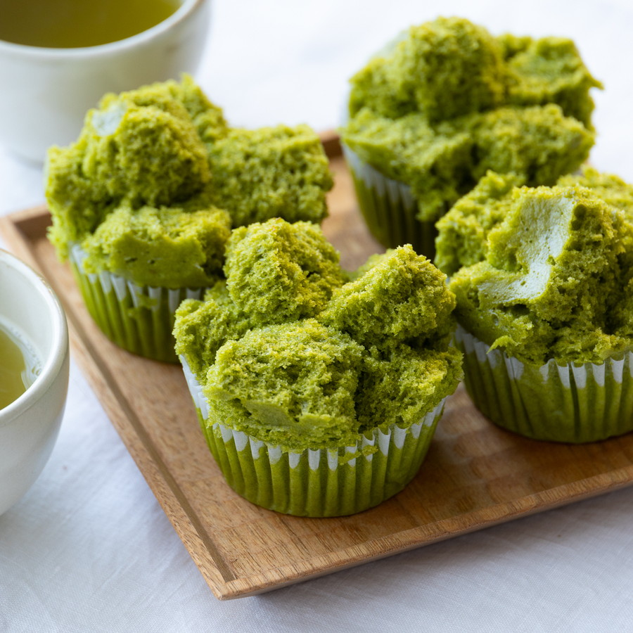 せいろでふんわり♩抹茶の蒸しパン